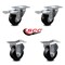 Service Caster 3.5 Inch Soft Rubber Swivel Top Plate Caster Lock Brakes 2 Rigid SCC, 2PK SCC-TTL20S3514-SRS-2-R-2 - alternate 6